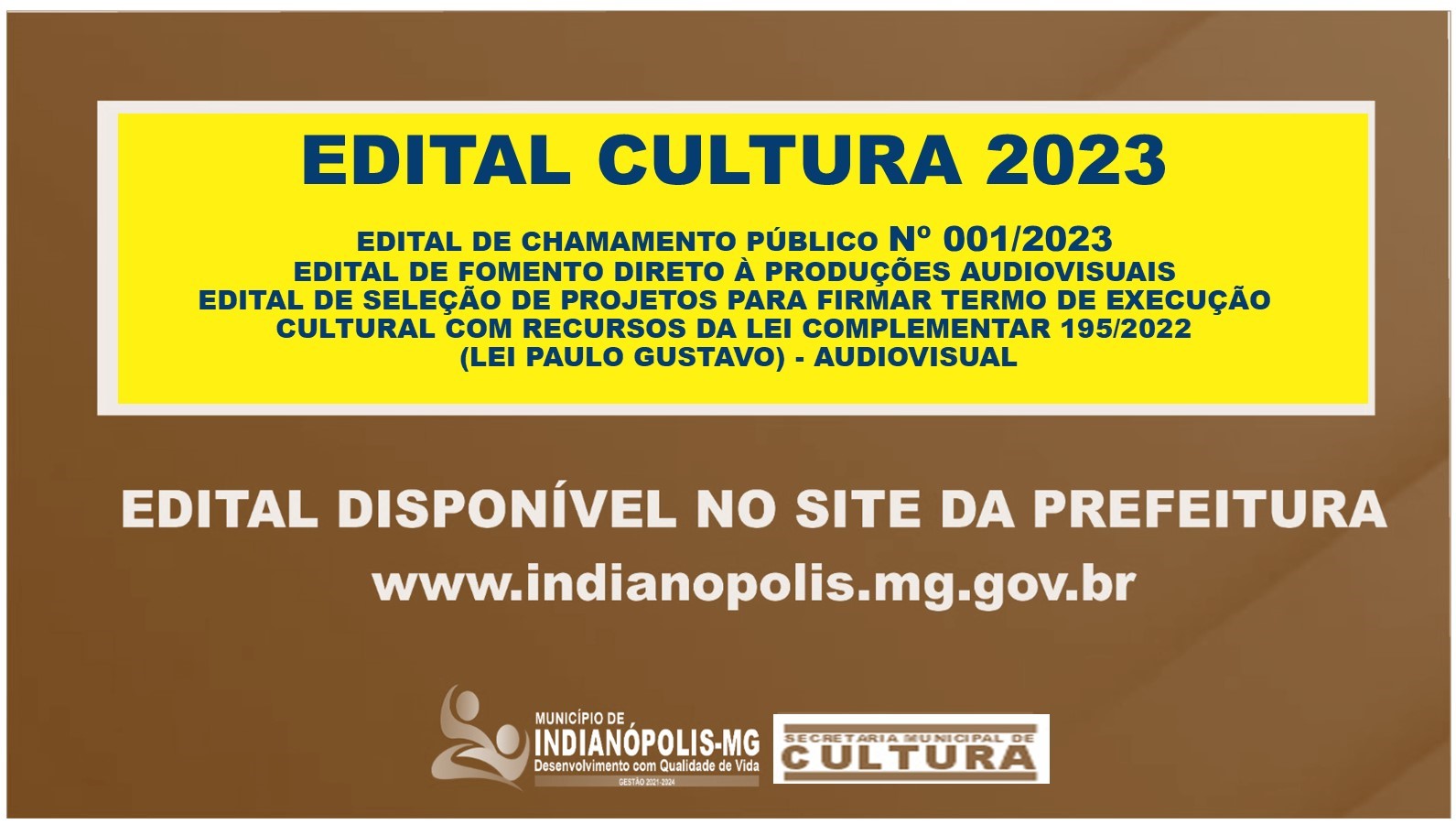 EDITAL DE CHAMAMENTO PÚBLICO Nº 001/2023 – EDITAL DE  FOMENTO DIRETO À PRODUÇÕES AUDIOVISUAIS