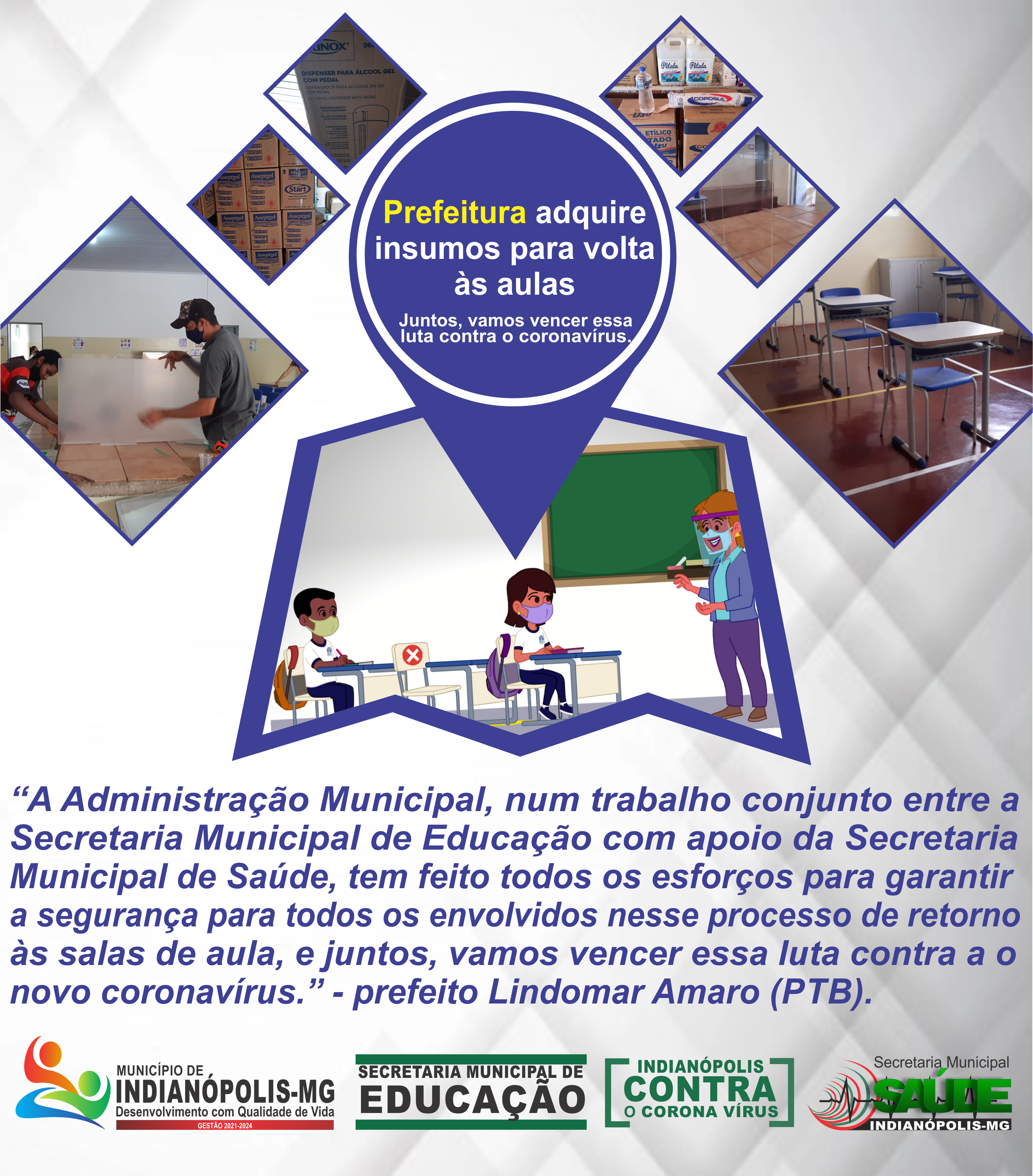 Prefeitura adquire insumos para volta às aulas