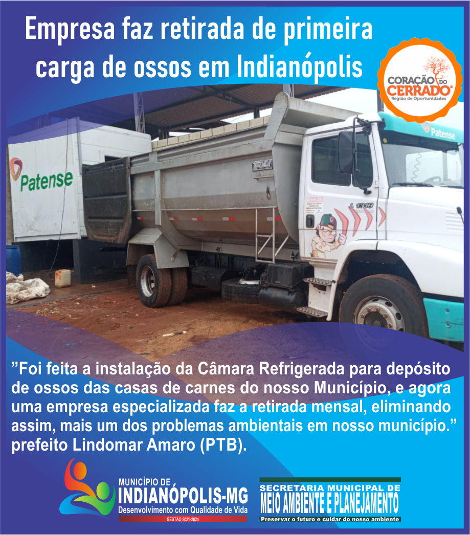 Empresa faz retirada de primeira carga de ossos em Indianópolis