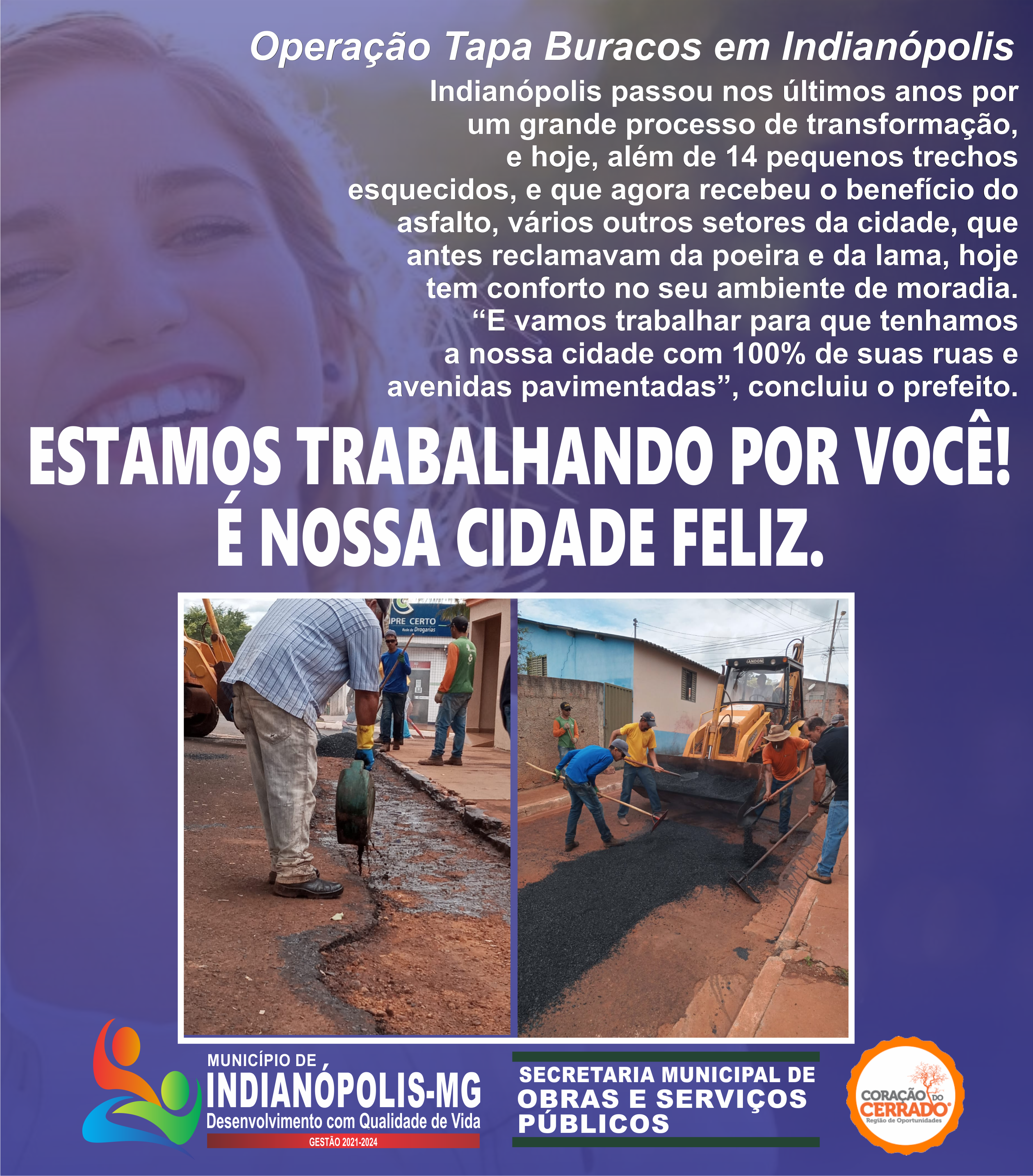 ESTAMOS TRABALHANDO POR VOCÊ!