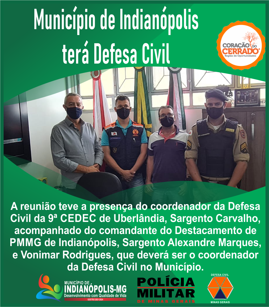 Município de Indianópolis terá Defesa Civil