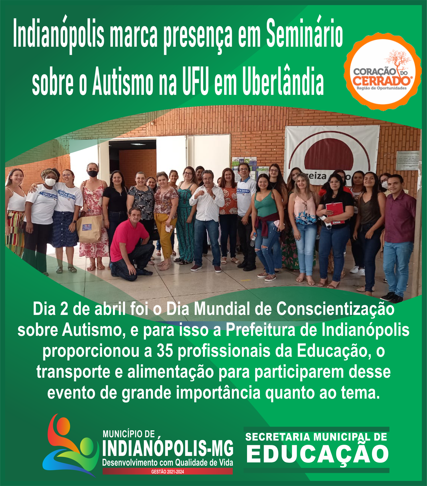 Indianópolis marca presença em Seminário sobre o Autismo