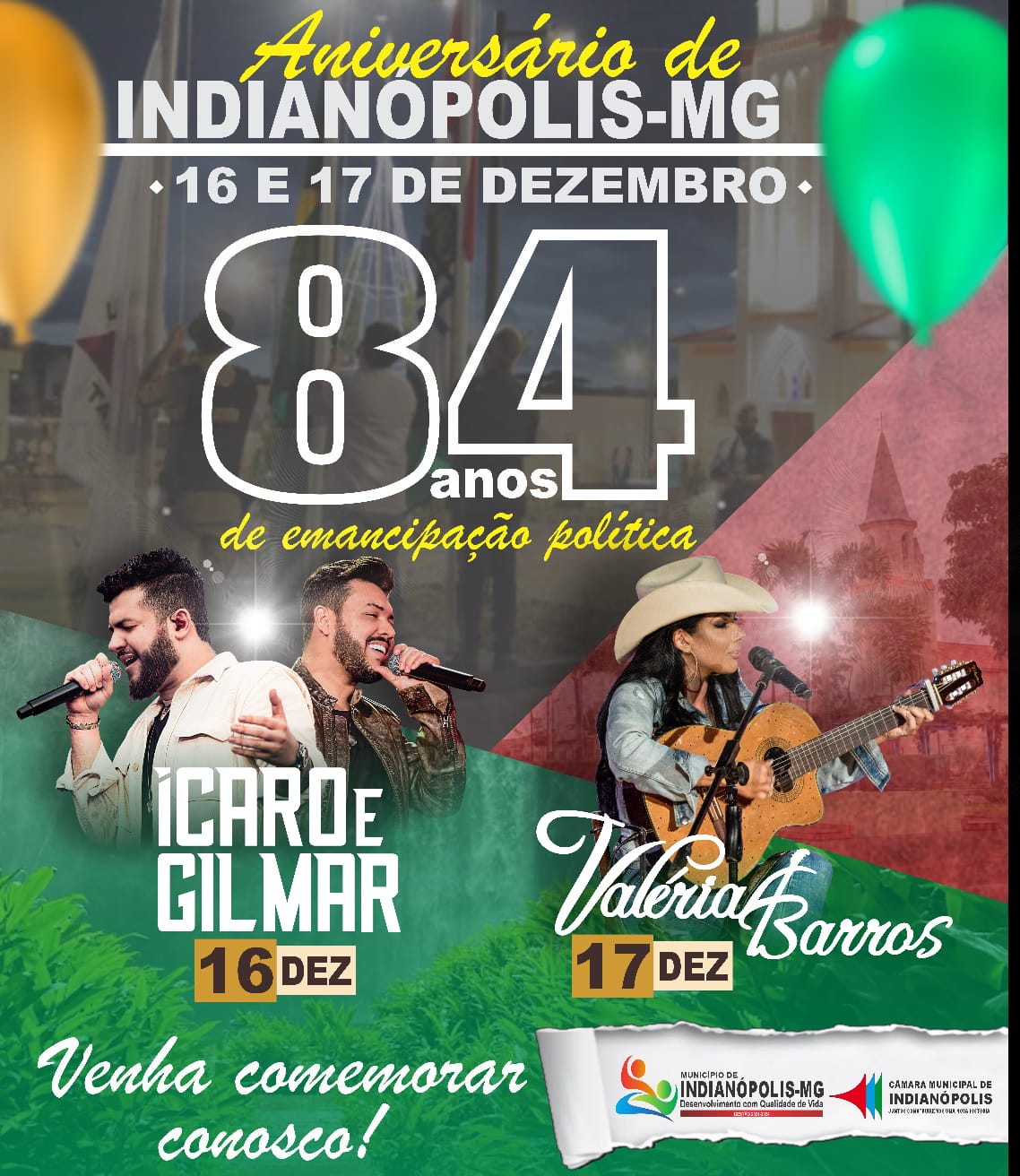 Festa em comemoração aos 84 anos de emancipação política de Indianópolis-MG