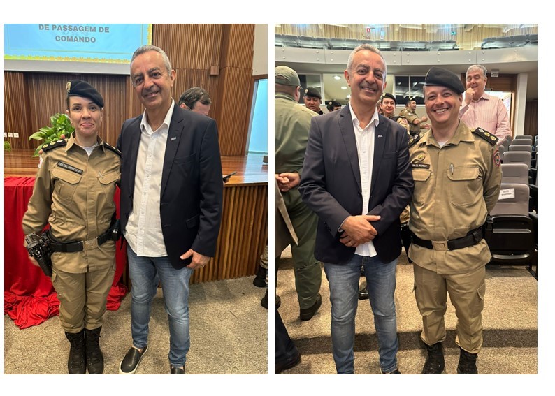 PREFEITO LINDOMAR AMARO PARTICIPA DE TROCA DE COMANDO NA PMMG