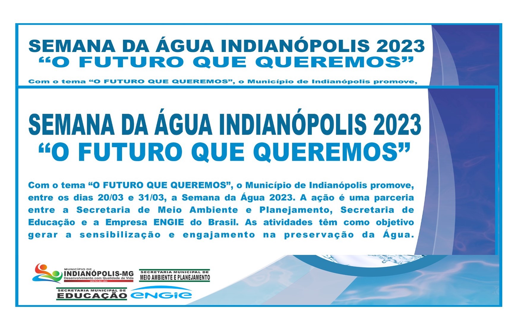 SEMANA DA ÁGUA EM INDIANÓPOLIS