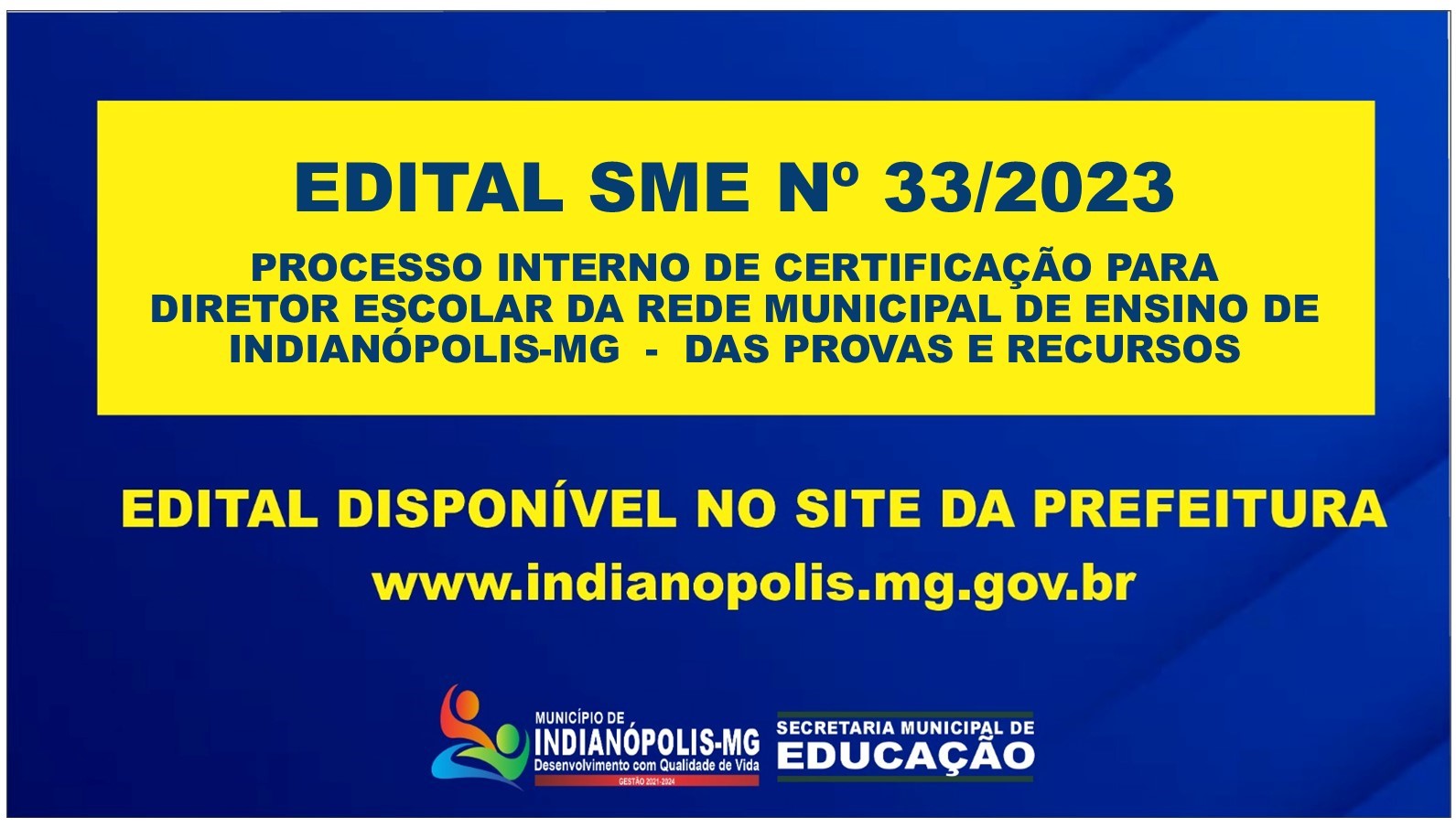 EDITAL 033/2023 – SME – Processo Escolha Diretor Escolar – Provas e Recursos