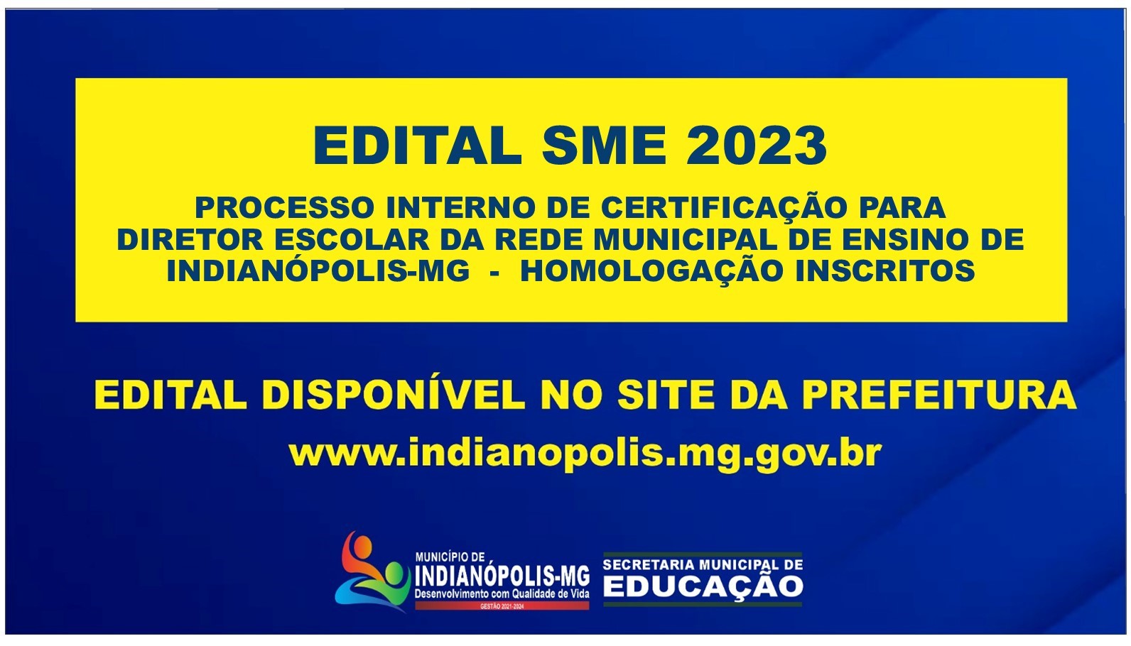 HOMOLOGAÇÃO DOS CANDIDATOS INSCRITOS DIRETOR ESCOLAR