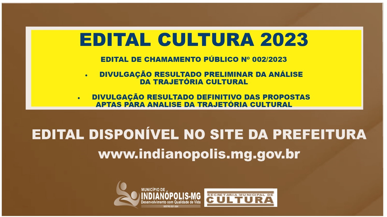 EDITAL DE CHAMAMENTO PÚBLICO Nº 002/2023-RESULTADO PRELIMINAR DE ANÁLISE E RESULTADO DEFINITIVO DAS PROPOSTAS