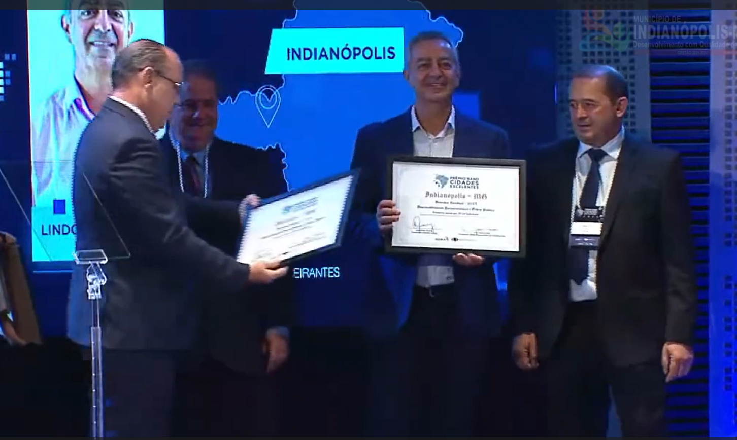 INDIANÓPOLIS RECEBEU O PRÊMIO BAND CIDADES EXCELENTES