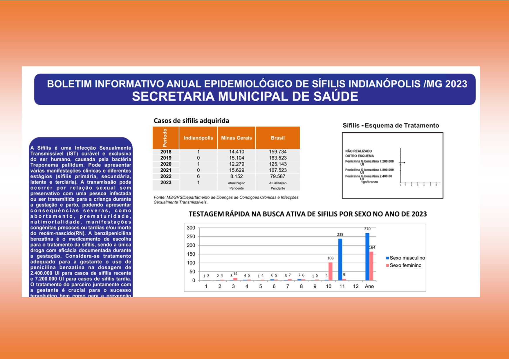 BOLETIM INFORMATIVO ANUAL EPIDEMIOLÓGICO DE SÍFILIS – 2023