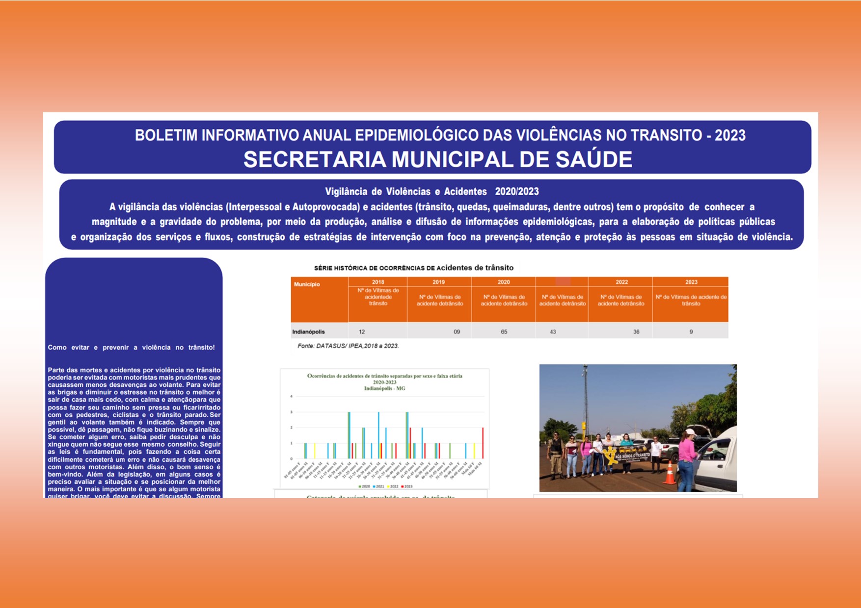 BOLETIM INFORMATIVO ANUAL EPIDEMIOLÓGICO DAS VIOLÊNCIAS NO TRÂNSITO – 2023