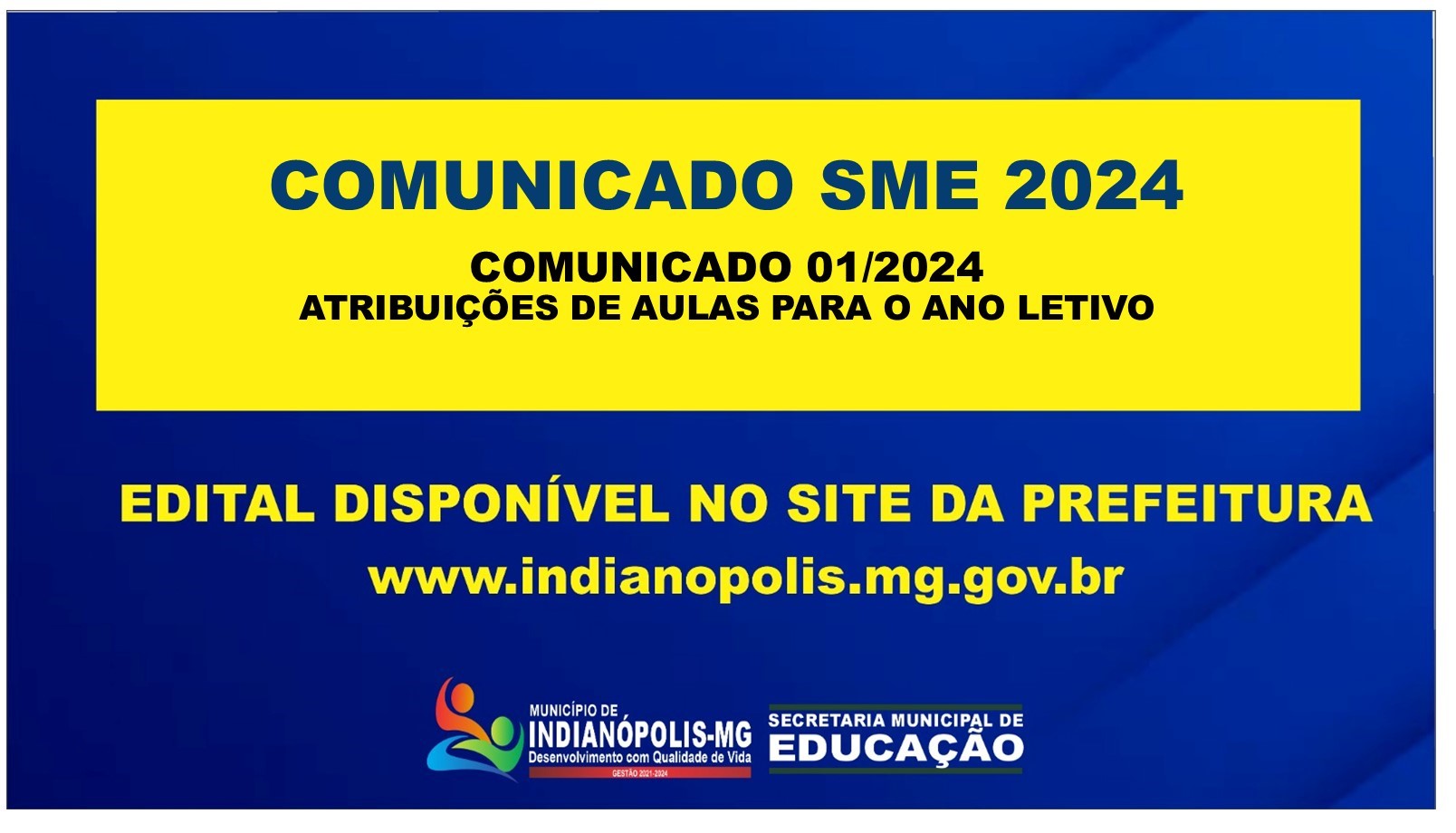 COMUNICADO 01/2024 – SECRETARIA DE EDUCAÇÃO
