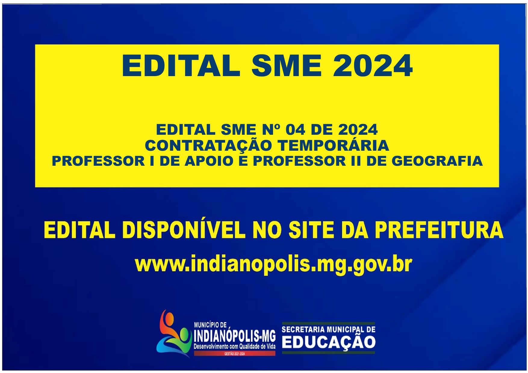 EDITAL 04/2024 – SME – Contratação Temporária