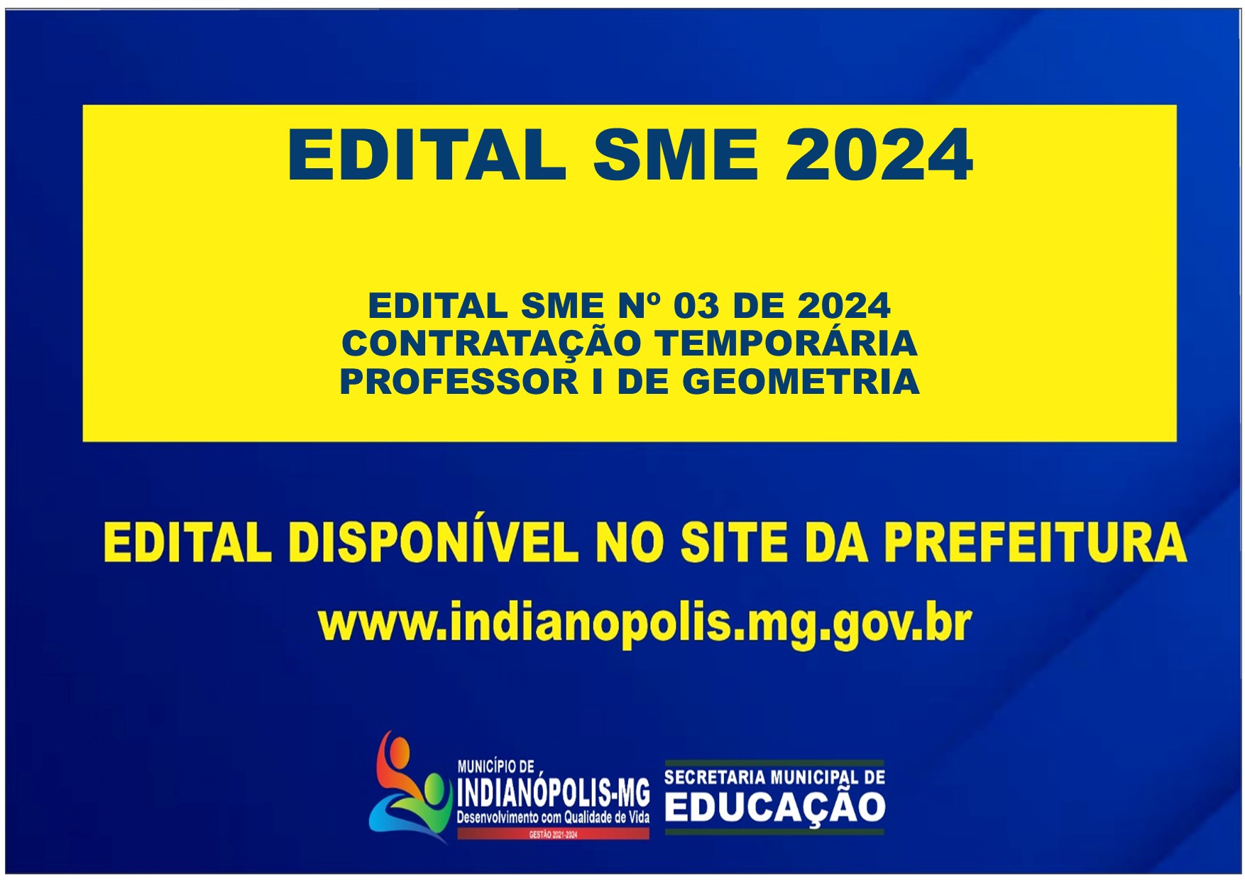 EDITAL SME – 03/2024 – Contratação Temporária