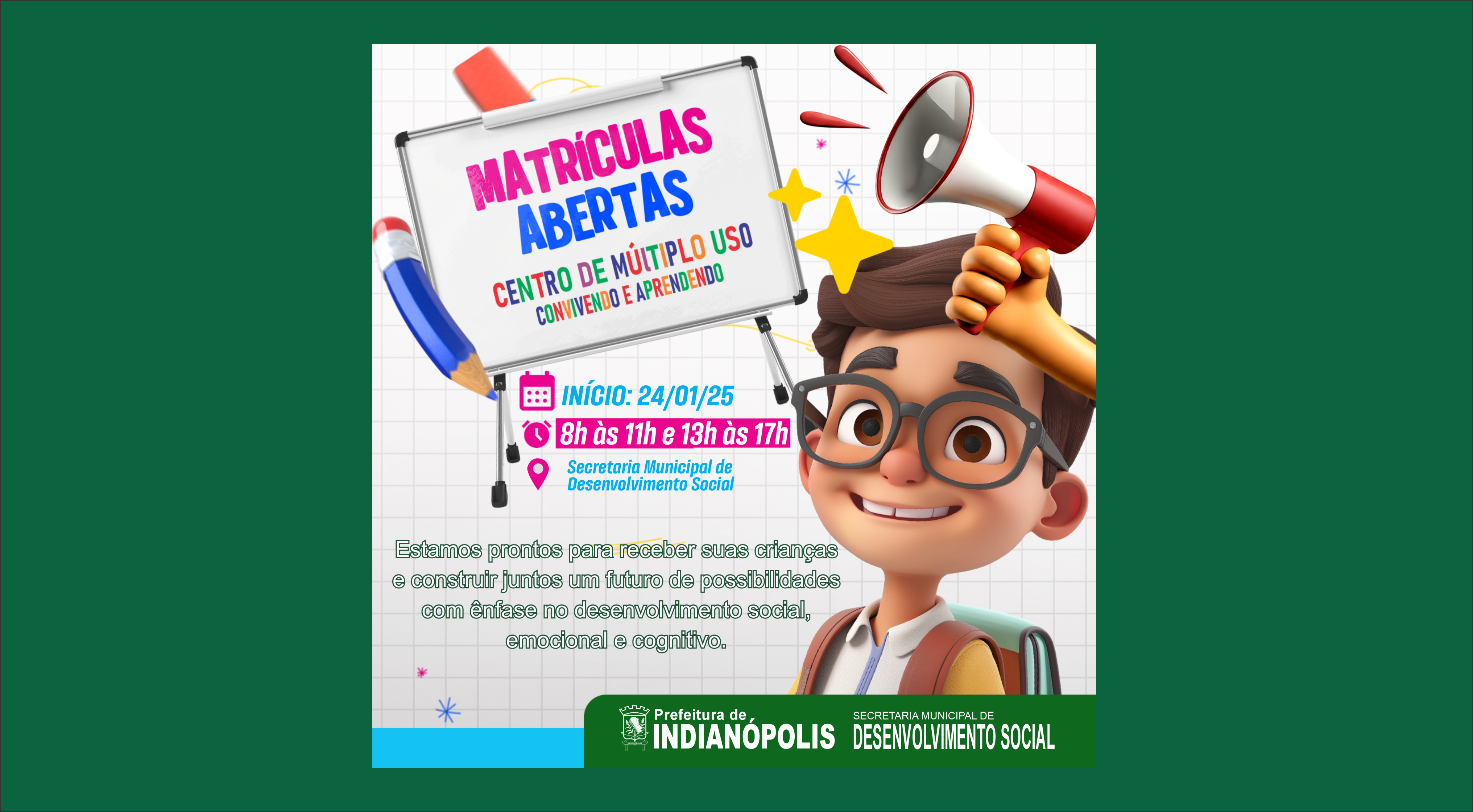 Matrículas abertas para o Centro de Múltiplo Uso!