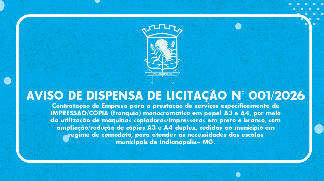 AVISO DE DISPENSA DE LICITAÇÃO N° 001/2026