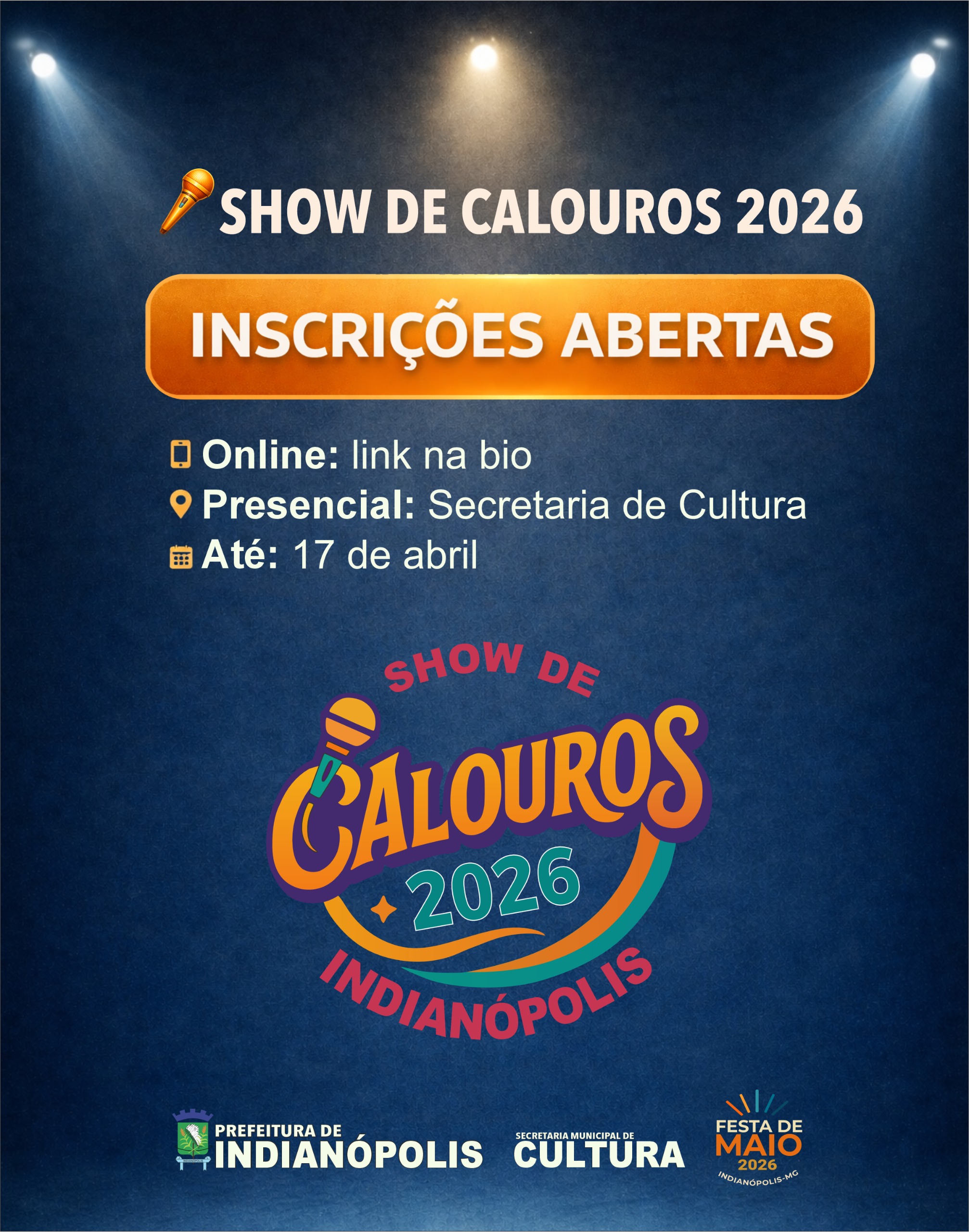 Show de Calouros 2026 abre inscrições em Indianópolis
