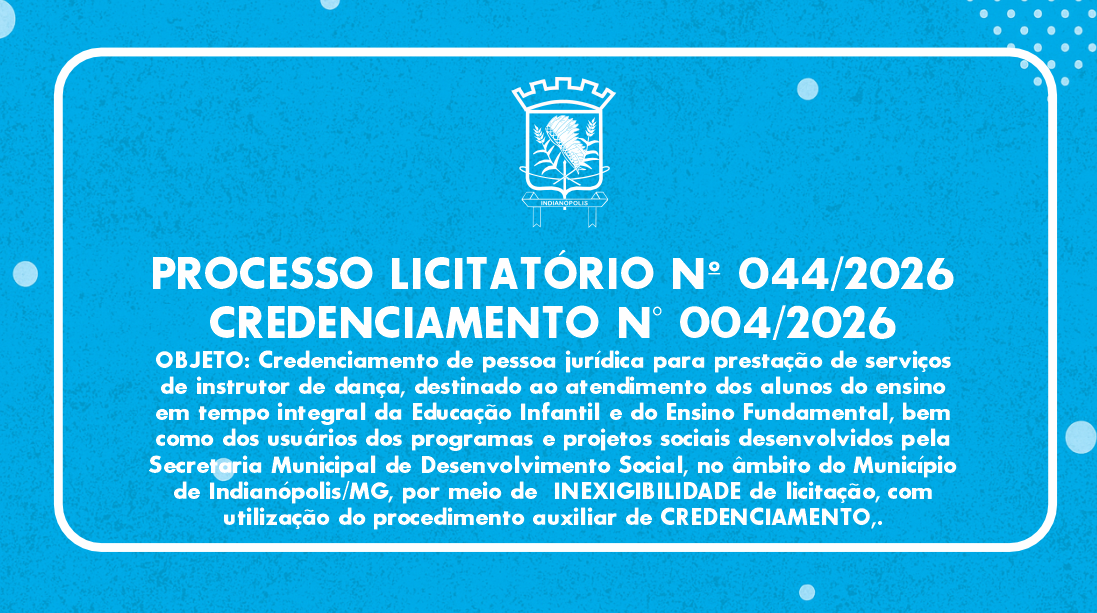 PROCESSO LICITATÓRIO Nº 044/2026