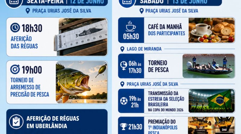 PROGRAMAÇÃO OFICIAL DO 1º INDIANÓPOLIS PESCA REÚNE ESPORTE, TURISMO E LAZER PARA TODA A FAMÍLIA