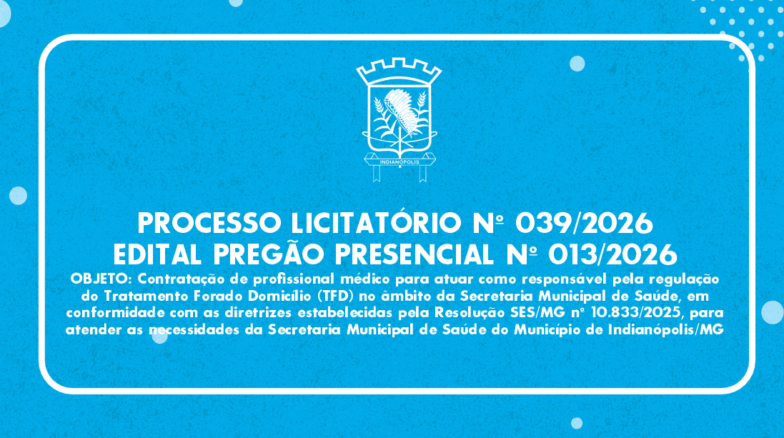 Republicação Edital Pregão Presencial 013-2026 – Médico Regulador