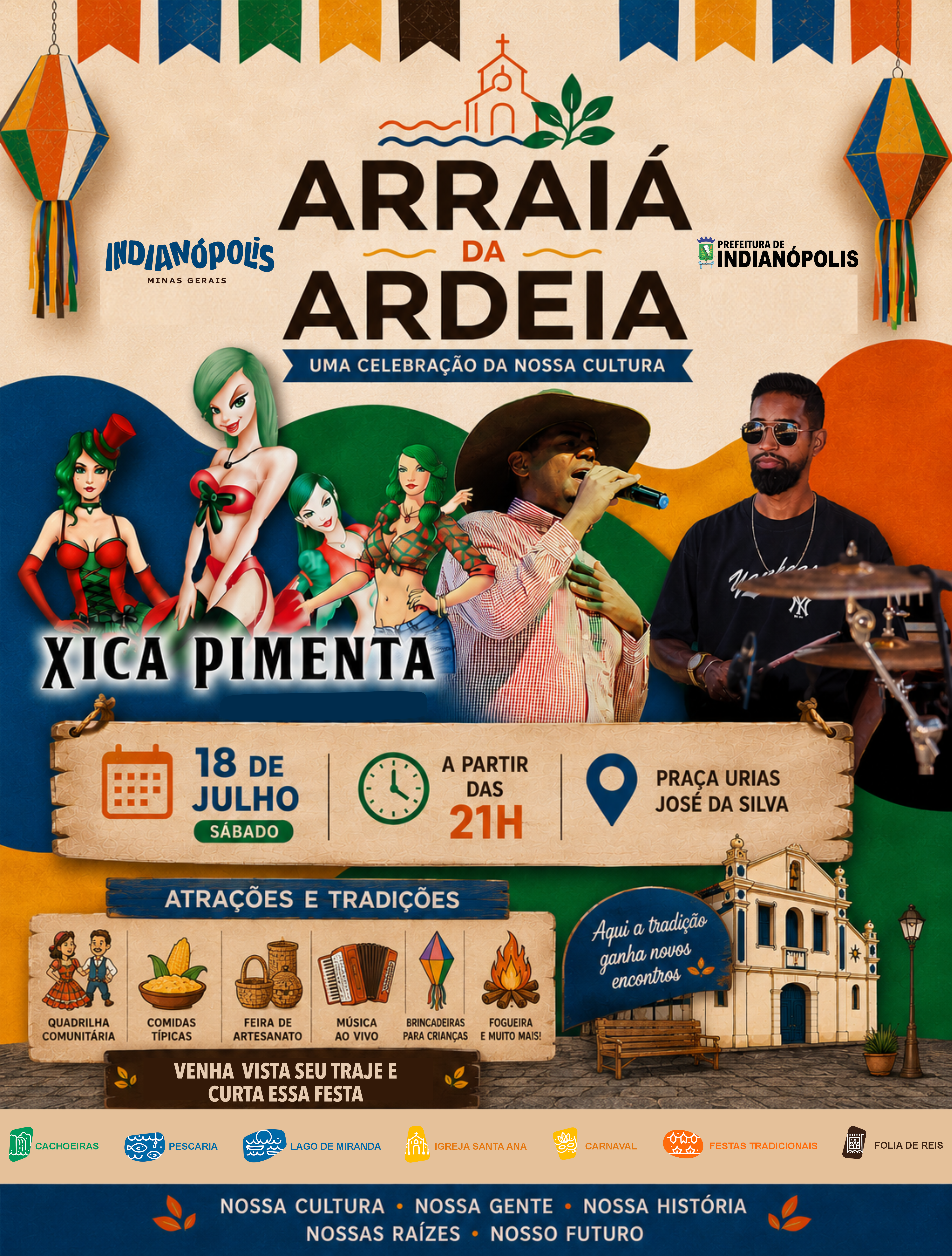 Arraiá da Ardeia será realizado neste sábado em Indianópolis