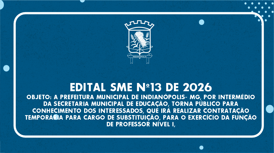 EDITAL SME Nº13 DE 2026 CONTRATAÇÃO | TEMPORÁRIA – PROFESSOR